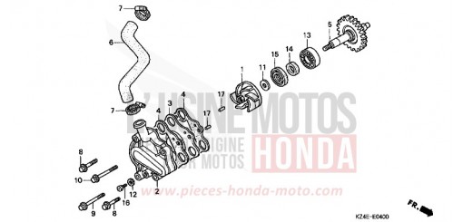 POMPE A EAU CR125R1 de 2001